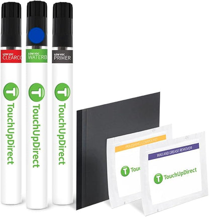 TouchUpDirect E9 Argon Blue Metallic Compatible with Ford Exact Match Touch Up Paint Brush - Platinum Kit
