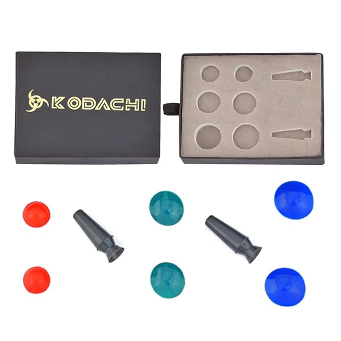 Kodachi Corneal Eye Shield Protector - Silicon Small, Medium, Large, Set of 3 Pairs with Suction, 8 Pcs