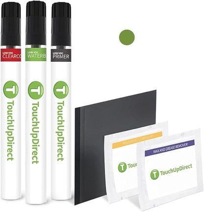 TouchUpDirect K4X Wilderness Green Metallic Compatible with Subaru Exact Match Touch Up Paint Brush - Platinum Kit