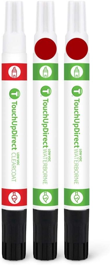 TouchUpDirect D4 Rapid Red Metallic Tinted Tricoat for Ford Exact Match Touch Up Paint Combo - Essential Package