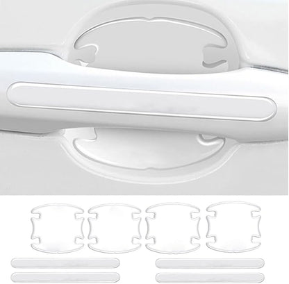 8 Pcs Car Door Handle Protector Sticker, Universal Car Door Handle Protectors for Vehicles Anti-Scratches Guard Stickers Auto Door Handle Protective Film (Transparent)