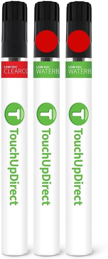 TouchUpDirect 3U5 Elemental Red Pearl Tricoat Compatible with Subaru Exact Match Touch Up Paint Brush - Essential Kit