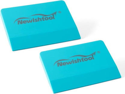 NEWISHTOOL Soft Silicone Small Squeegee for Vinyl, 2 PCS PPF Tools Window Tinting V-Blade Scraper for Window Film Application, Car Paint Protective Film Installation & Water Removal