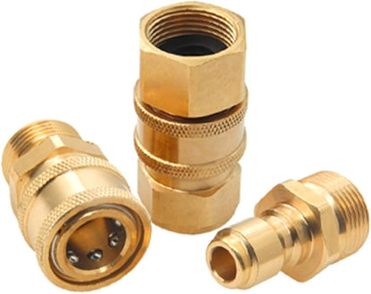 Pressure Washer Adapter Set,M22-15 Swivel Male Thread Fitting, 3/8" Quick Connect kit fits 3/4" standard hosest,5000 PSI（4PCS)