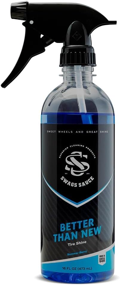 Better Than New | Summer Berry Scent | Tire Shine 16oz Bottle by Swags Sauce - Enhances The Natural Shine of Your Tires While Protecting Against Harmful UV Rays and Environmental contaminants.