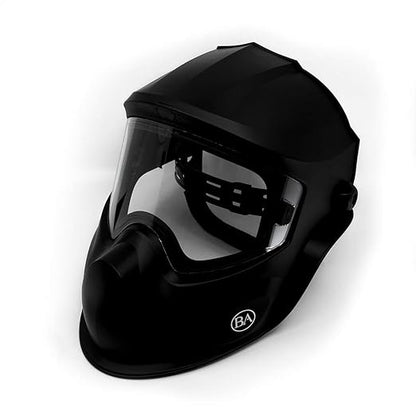 Benchmark Abrasives Professional Grinding Hood Face Shield - ANSI Certified Safety Headgear with Anti-Fog Protection for Woodworking, Cutting & Industrial Use