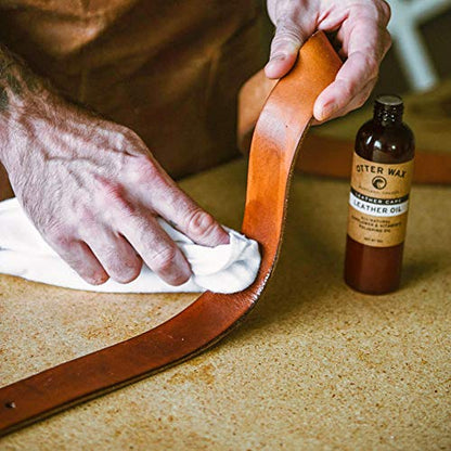 Otter Wax Conditioning Leather Oil - 16oz - All-Natural Polishing Treatment For Furniture, Boots, Car Seats, Jackets, Shoes & Bags