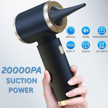 NOVA NXT High Speed Car Vacuum Cleaner 20000PA with Brushless Motor, 50W Cordless Mini Vacuum Cleaner and Air Duster, 2-in-1 Portable High Power Cleaner, Multi-Nozzles for Car, Keyboard, Pet, Office