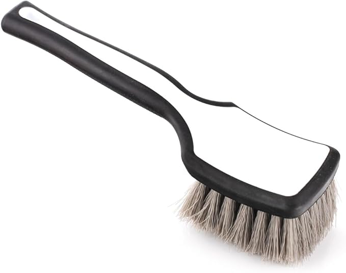 Detail Factory - ProGrip Tire Brush - Ergonomic ProGrip Handle, Stiff Synthetic Bristles, Ergonomic Design, Efficient Tire Brushes for Cleaning Tires - Black Ice