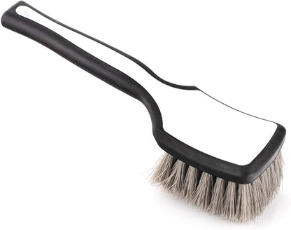 Detail Factory - ProGrip Tire Brush - Ergonomic ProGrip Handle, Stiff Synthetic Bristles, Ergonomic Design, Efficient Tire Brushes for Cleaning Tires - Black Ice
