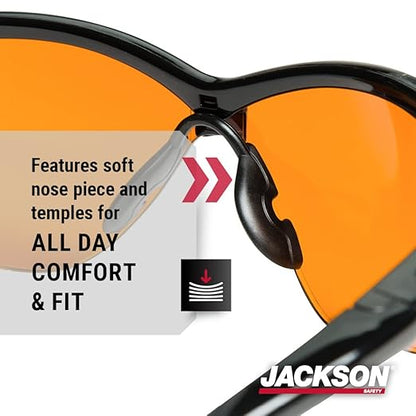 Jackson Safety SG Safety Glasses – Eye Protection for Men and Women – ANSI Z87.1 (Pack of 12)
