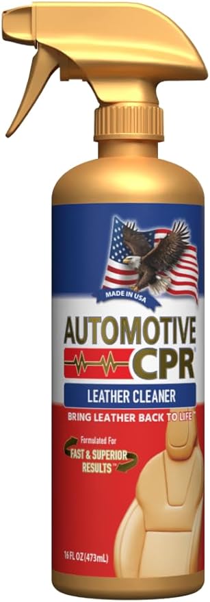 Automotive CPR Heavy Duty Leather Cleaner 16 oz – Deep Cleaning Spray for Natural & Synthetic Leather Seats, Panels, and Trim – Non-Greasy, Residue-Free Formula for Fast Interior Detailing