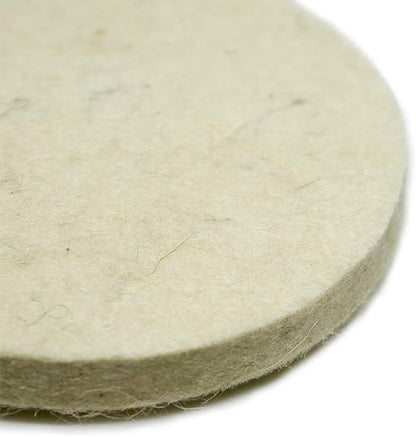 Benchmark Abrasives 3" Polishing & Buffing Felt Quick Change Wool Sanding Discs with a Male R-Type Backing Surface Finish Buffing Polish Burr Rust Paint Removal Use with Die Grinder (10 Pack)