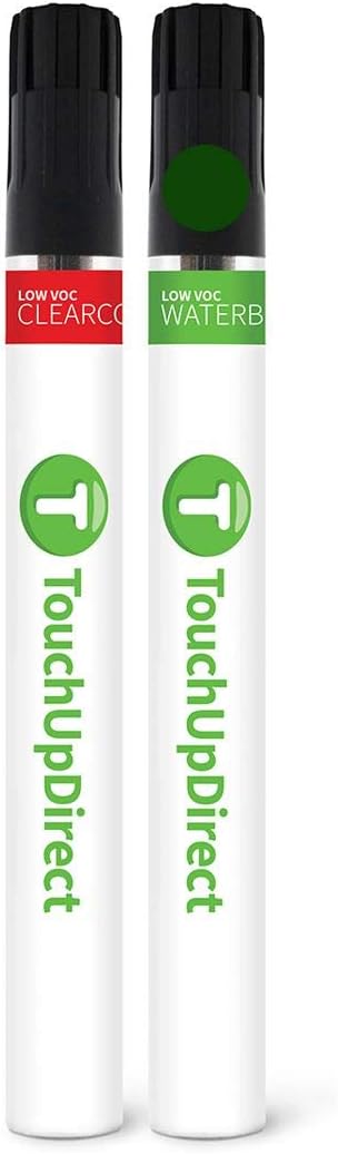 TouchUpDirect W6 Green Gem Compatible with Ford Exact Match Touch Up Paint Brush - Essential Kit