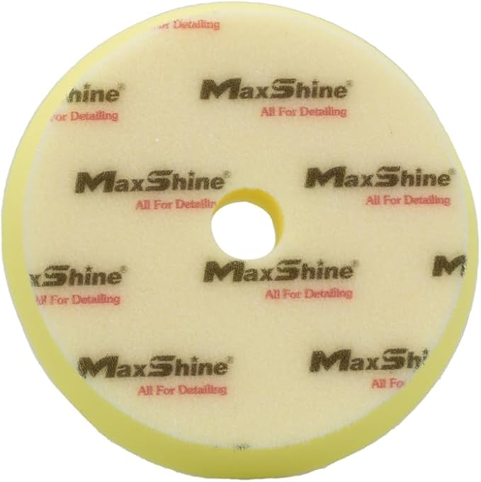 Maxshine 5.2" Universal High Foam Polishing Pad with Center Hole – Removes Heavy Swirl Marks, Scratches & Oxidation – Professional Foam Pad for Car Detailing & Paint Correction
