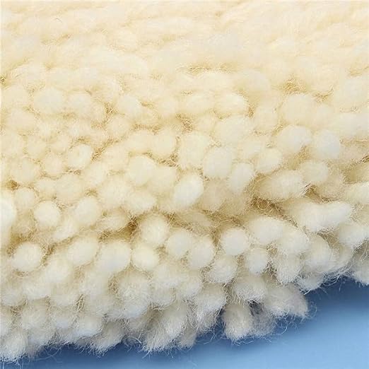 Woolous Wool Buffing Pad 8 inch Double Sided, 100% Natural Wool Pads with 5/8-11 Thread for Buffing 2-Sided Compound, Polishing and Cutting for Automotive, Marine and Epoxies (200 mm)