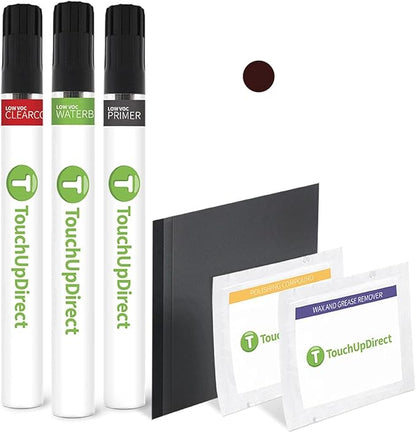 TouchUpDirect E2 Magma Red Compatible with Ford Exact Match Touch Up Paint Brush - Platinum Kit