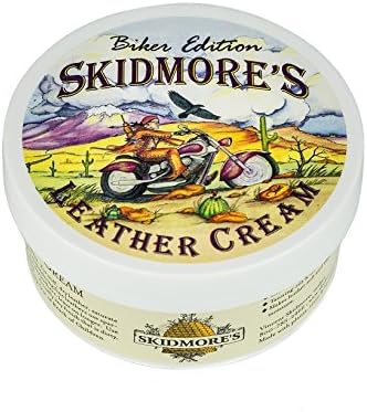 Skidmore's Biker Edition Leather Cream | All Natural Non Toxic Formula is a Cleaner and Conditioner, Protects your Motorcycle Leather | Made in USA