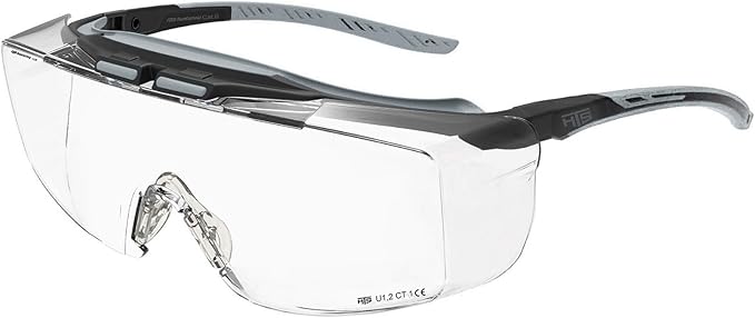 HTS HUNTERSKY HUNTERSKY ANSI Z87 Anti Fog Lab Safety Glasses Fit Over Eyeglasses Up to 1.88 inch 100% UV Protective Goggles