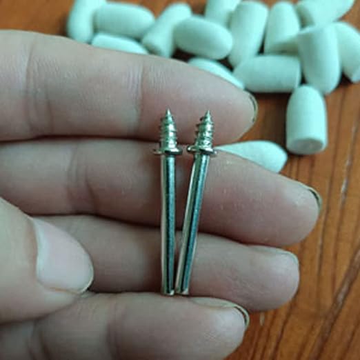 Luo ke 20 Pcs Wool Polishing bits - 2 Screw Mandrel 1/8'' Shank Felt Polishing Tips fits Dremel Rotary Tools (Size: 10mm)