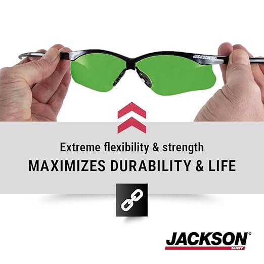 Jackson Safety SG Safety Glasses – Eye Protection for Men and Women – ANSI Z87.1 (Pack of 12)