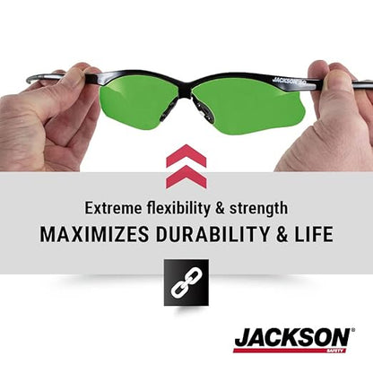 Jackson Safety SG Safety Glasses – Eye Protection for Men and Women – ANSI Z87.1 (Pack of 12)