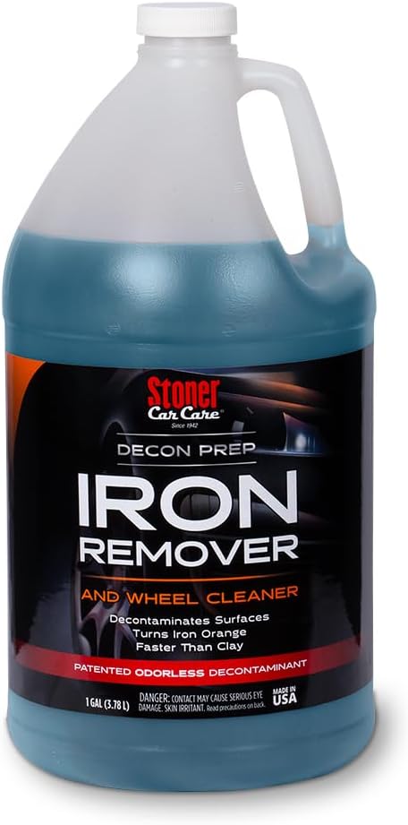 Stoner Car Care 92106 Iron Remover and Wheel Cleaner – Odorless Fallout & Rust Decontaminant, Removes Brake Dust and Contaminants on Wheels, Tires, and Paint, With Color Indicator, 1 Gallon