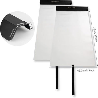 NEWISHTOOL Car Door Panel Cover, 2 Packs Waterproof Guard Protection for Window Film Tint Application, Reusable PET Water Shield Sheets, Black