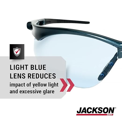 Jackson Safety SG Safety Glasses – Eye Protection for Men and Women – ANSI Z87.1 (Pack of 12)