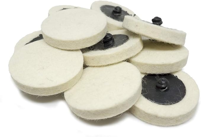 Benchmark Abrasives 2 Inch Sanding Discs Felt Quick Change Wool Buffing Pad for Drill & Die Grinder - Surface Conditioning Tool for Deburring, Polishing, Buffing Polishing Wheel for Drill - 10 Pack