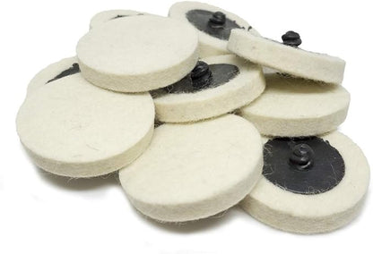 Benchmark Abrasives 2 Inch Sanding Discs Felt Quick Change Wool Buffing Pad for Drill & Die Grinder - Surface Conditioning Tool for Deburring, Polishing, Buffing Polishing Wheel for Drill - 10 Pack