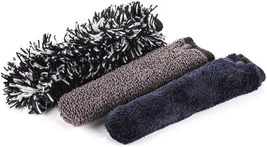 Detail Factory - Wheel Brush Mini with Interchangeable Microfiber Covers - Ultra-Soft Cleaning, Washing and Detailing Wheels, Tires, and Rims - Live Wire