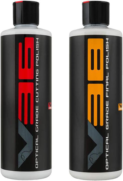 Chemical Guys Gap VKIT 101 V36 Optical Grade Cutting Polish and V38 Final Polish, 16 Ounce, 2 Items