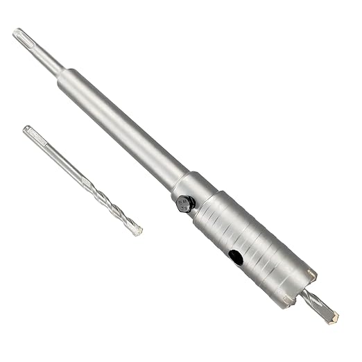 1-1/4" Concrete Hole Saw, 32mm Tungsten Steel Core Bit for Cinder Block, Brick, Rock, Plank Walls for Pipes or mini Split Lines, with SDS Plus Shank and 2 Center Positioning Drill Bits.