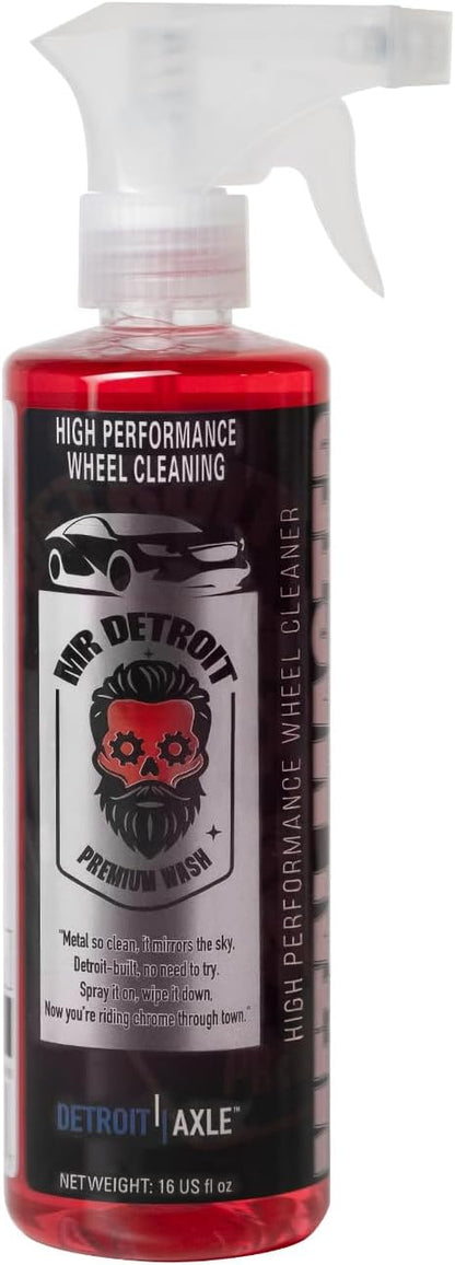 Mr. Detroit - 2pc Wheel Cleaner & Tire Shine Kit High Performance Wheel Cleaner, Long Lasting Tire Shine, Safe for Cars, Trucks, SUVs, Motorcycles, RVs & More, Professional Car Detailing