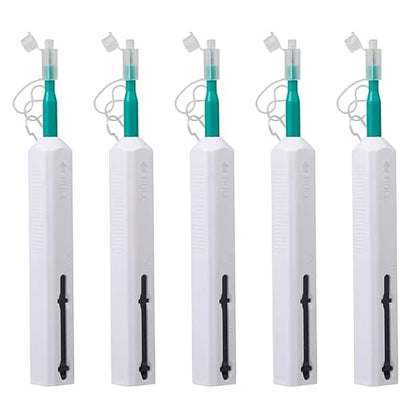 Fiber Optic Connector Cleaning Pen,5PCS Fiber Optic Cleaner Pen for 2.5mm Ferrules SC,FC,ST,SC/APC and FC/APC,800+ Clean Times