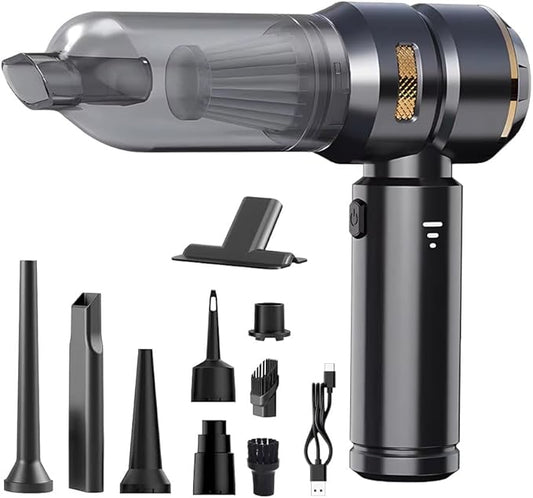 GaFenHanyu Handheld Cordless Vacuum,Car Vacuum Cleaner,4-in-1 20000PA High Power Portable Rechargeable Vacuum Cleaner with Brushless Motor, Small Handheld Vacuum & Air Blower & Pump-Black