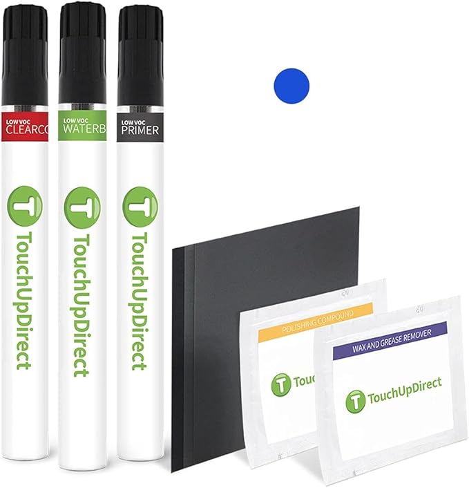 TouchUpDirect 02C WR Blue Pearl Compatible with Subaru Exact Match Touch Up Paint Brush - Platinum Kit