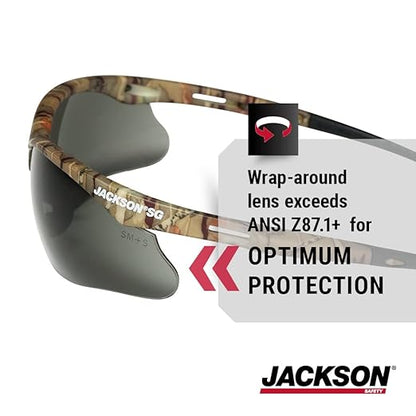 Jackson Safety SG Safety Glasses – Eye Protection for Men and Women – ANSI Z87.1 (Pack of 12)