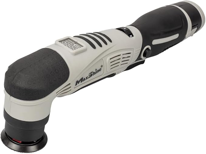 Maxshine 3 Pieces Professional Mini Cordless Polisher with Cutting & Polish Compound Kit (M0312 V2) - Lightweight (1.93 lbs), 6-Speed, DA/Rotary Polisher - Portable Auto Detailing Tool