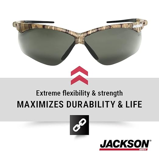 Jackson Safety SG Safety Glasses – Eye Protection for Men and Women – ANSI Z87.1 (Pack of 12)