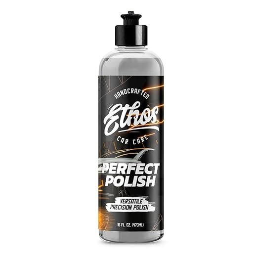 Ethos Perfect Polish – Versatile High Gloss Finish for Cars, Water-Based, No Fillers – One Step to Cut, Refine & Perfect Car Polish 16 Fl oz