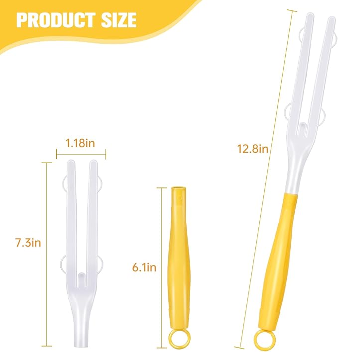 12PCS Replacement Dust Handles Stick Only Compatible with Swiffer Duster Handle Extendable Detachable Wand for Cleaning Car Blinds Furniture Electronics (12, Yellow & White)