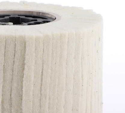 Wool Felt Wire Drawing Wheel Buffer Wheel Buffing Drum Mirror Burnishing Polishing Brush for Rust/Dust Removal,Jewelry/Glass (100X100MM)