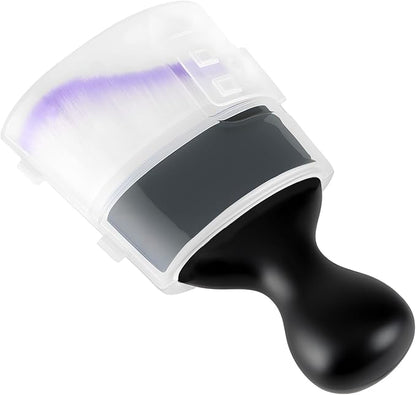Car Detailing Brush, Soft Bristle Cleaning Brush, Scratch-Free Auto Duster Tool for Dashboard, Air Vents, Leather & Interior Cleaning (Black&Purple with Cap)