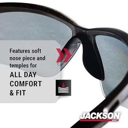 Jackson Safety SG Safety Glasses – Eye Protection for Men and Women – ANSI Z87.1 (Pack of 12)