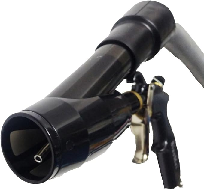 BEMEIS Air Blow Gun &vacunm Gun with Brass Adjustable Air Flow Nozzle,Cleaning Gun Quickly Blasts Dirt and Dust from Surface Works with Air Compressor(Upgrade Aluminium Rotate Tube) 2IN1