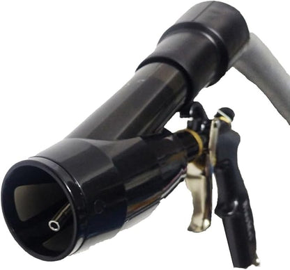 BEMEIS Air Blow Gun &vacunm Gun with Brass Adjustable Air Flow Nozzle,Cleaning Gun Quickly Blasts Dirt and Dust from Surface Works with Air Compressor(Upgrade Aluminium Rotate Tube) 2IN1