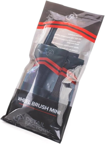 Detail Factory - Wheel Brush Mini with Interchangeable Microfiber Covers - Ultra-Soft Cleaning, Washing and Detailing Wheels, Tires, and Rims - Grey