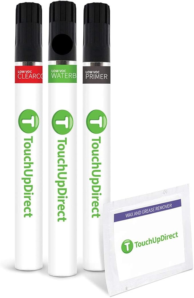 TouchUpDirect D4S Crystal Black Pearl Compatible with Subaru Exact Match Touch Up Paint Brush - Preferred Kit